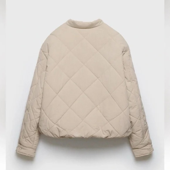 Zara Kids Quilted Puffer Jacket 🤍 | Stone Beige | Size 9-10 (140cm) - Picture 2 of 8